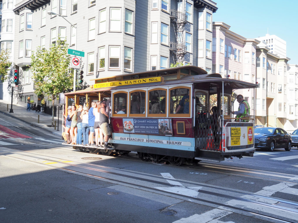 Cable car in san francisco