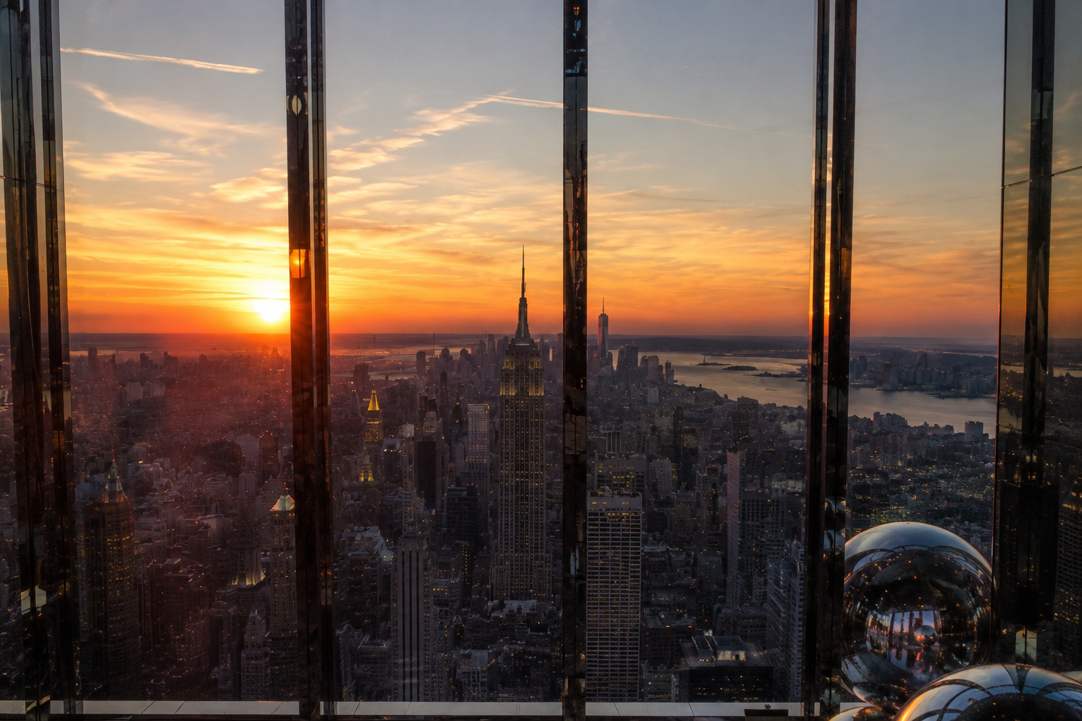 Vue sur New York au coucher du soleil depuis SUMMIT One Vanderbilt
